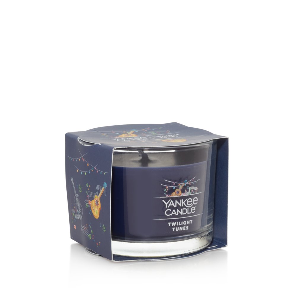 twilight tunes mini candle in packaging