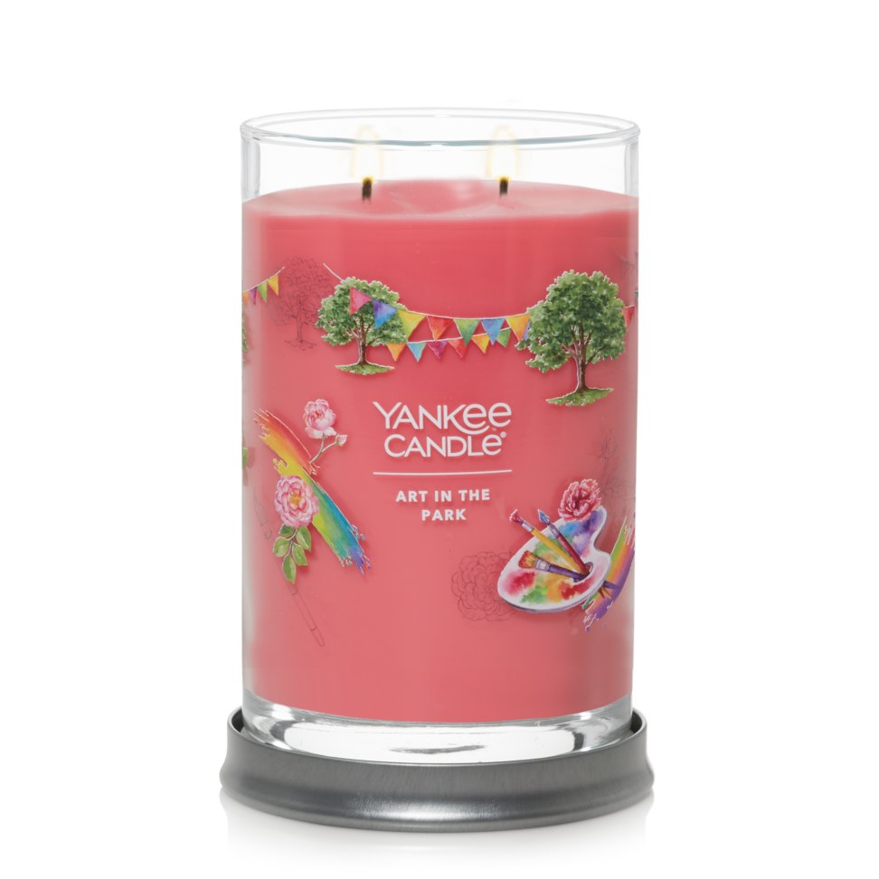 lit art in the park signature large tumbler candle