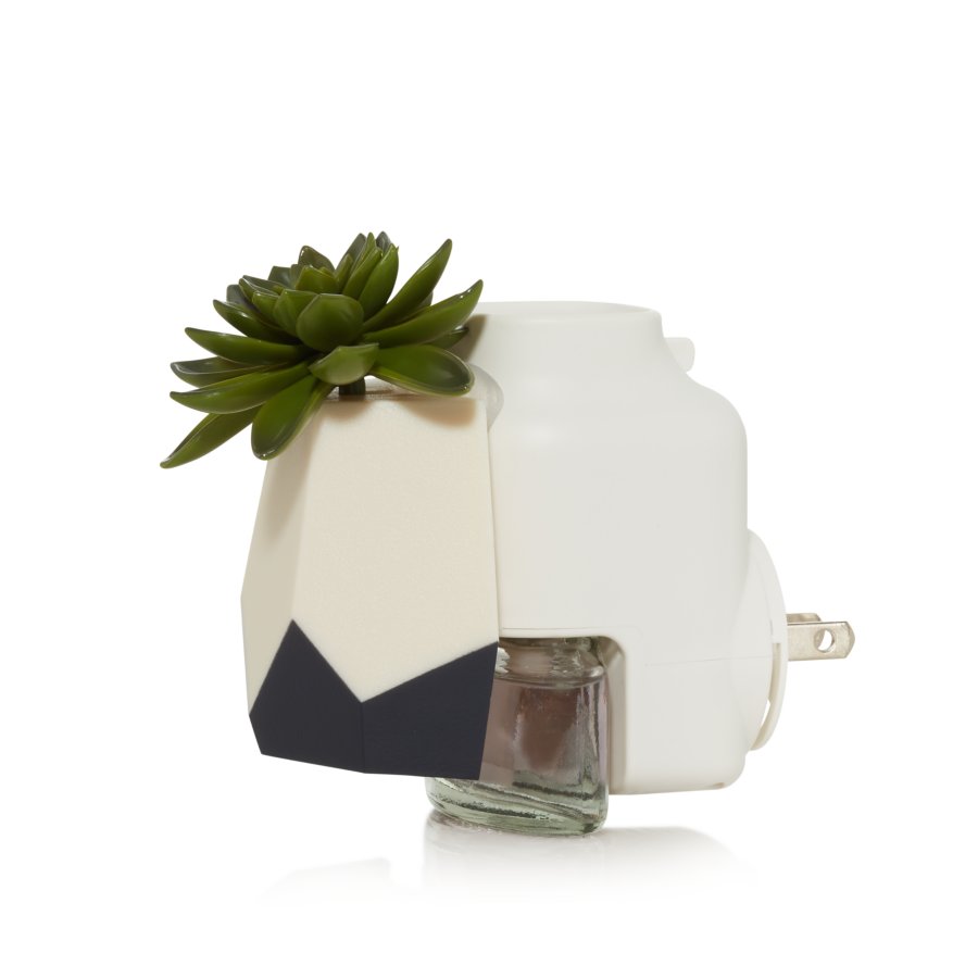 succulent scentplug diffuser with scentplug refill side view