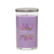 lilac blossoms signature medium pillar candle image number 1