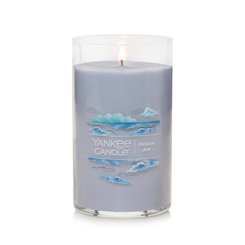 lit ocean air signature medium pillar candle
