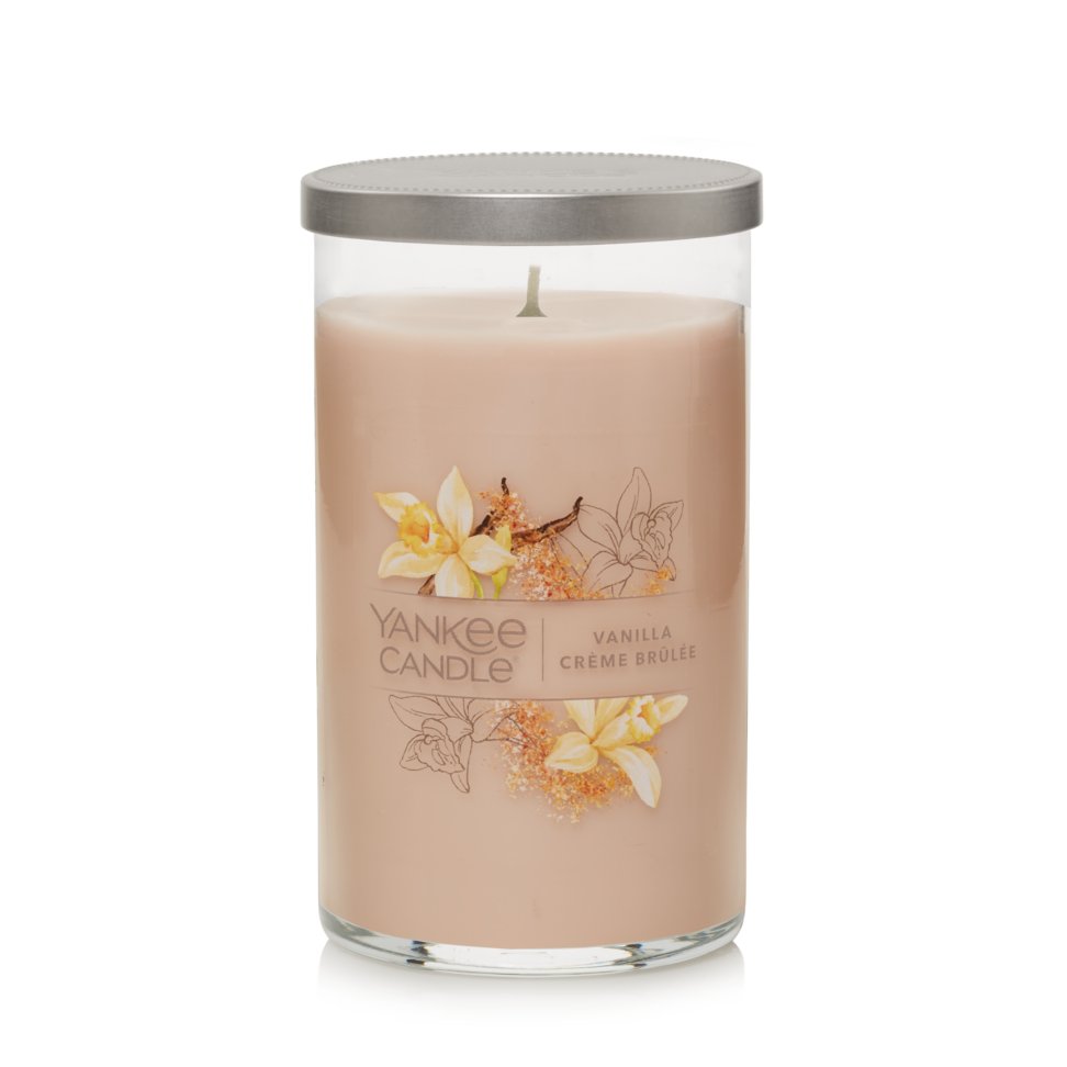 vanilla creme brulee signature medium pillar candle
