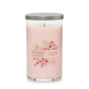 pink cherry and vanilla signature medium pillar candle image number 1