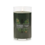 lit balsam and cedar signature medium pillar candle image number 7