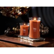 pumpkin butter large and medium jar candle on table image number 4