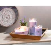lavender spa candles on tray image number 5
