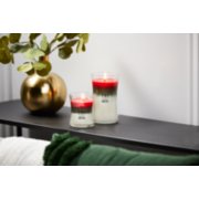 woodwick winter garland trilogy medium hourglass and large hourglass candles on shelf image number 4