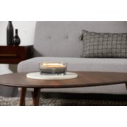 woodwick warm woods trilogy ellipse candle on table image number 4