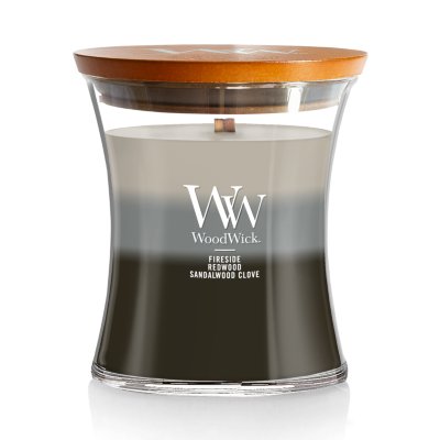 WoodWick Hourglass Candle Redwood - Candela profumata in bicchiere