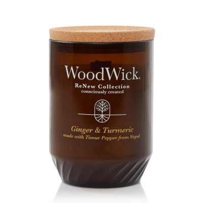 Bougie parfumée WoodWick Verre/Cire/Bois Abricot L 9.9 H 11.5 cm Lemongras  + Lily