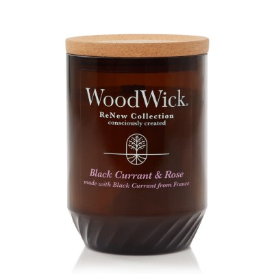 WoodWick Linen - Pure linen scented candle with wooden wick and glass lid  small 85 g - VMD parfumerie - drogerie