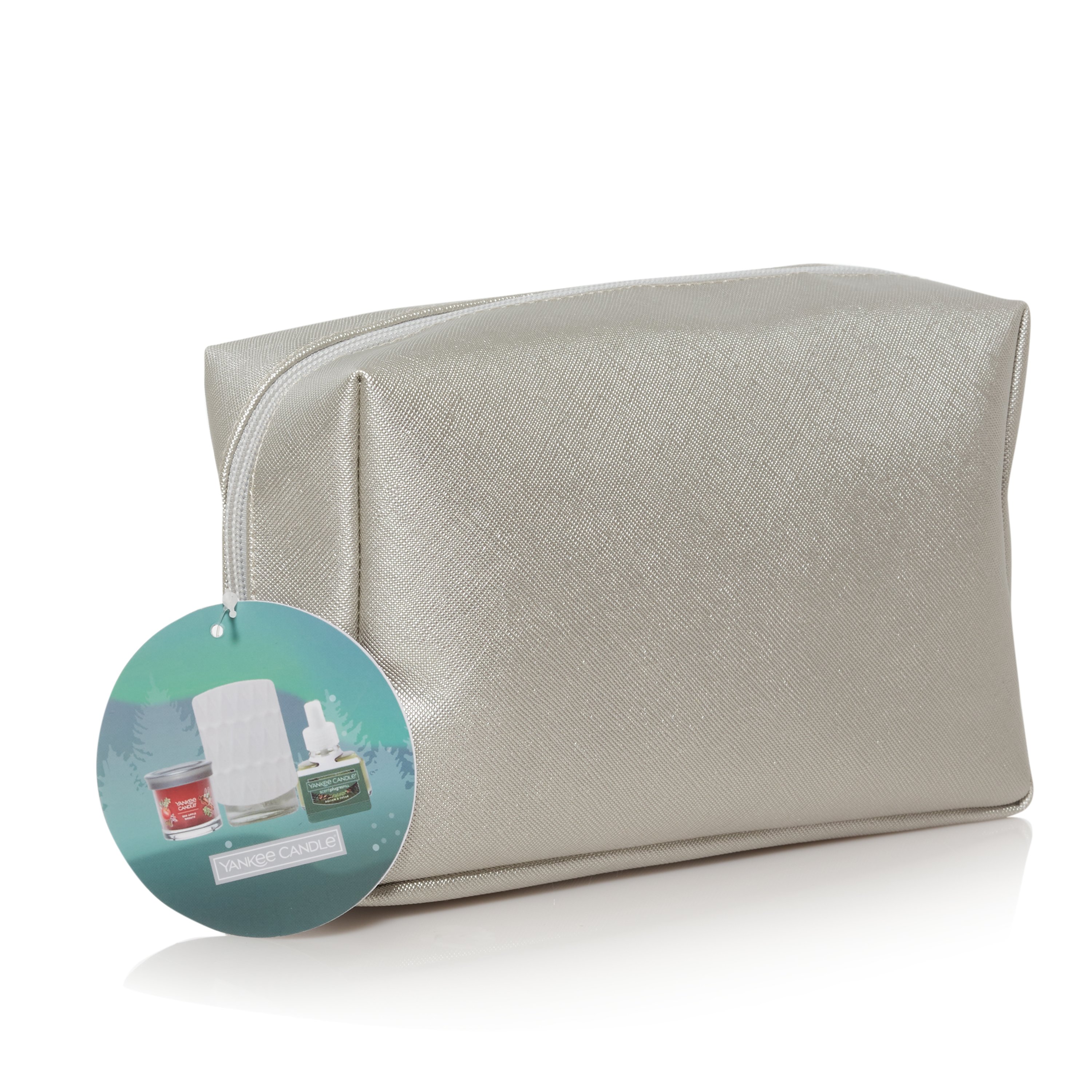 Yankee Candle®️ Silver Holiday Medium Tote Set Tumbler Candle and ScentPlug® Gift Set Gift