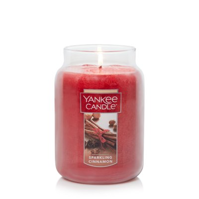 Yankee Candle Large Jar Scented Candle, Sparkling Cinnamon, Up to 150 Hours  Burn Time