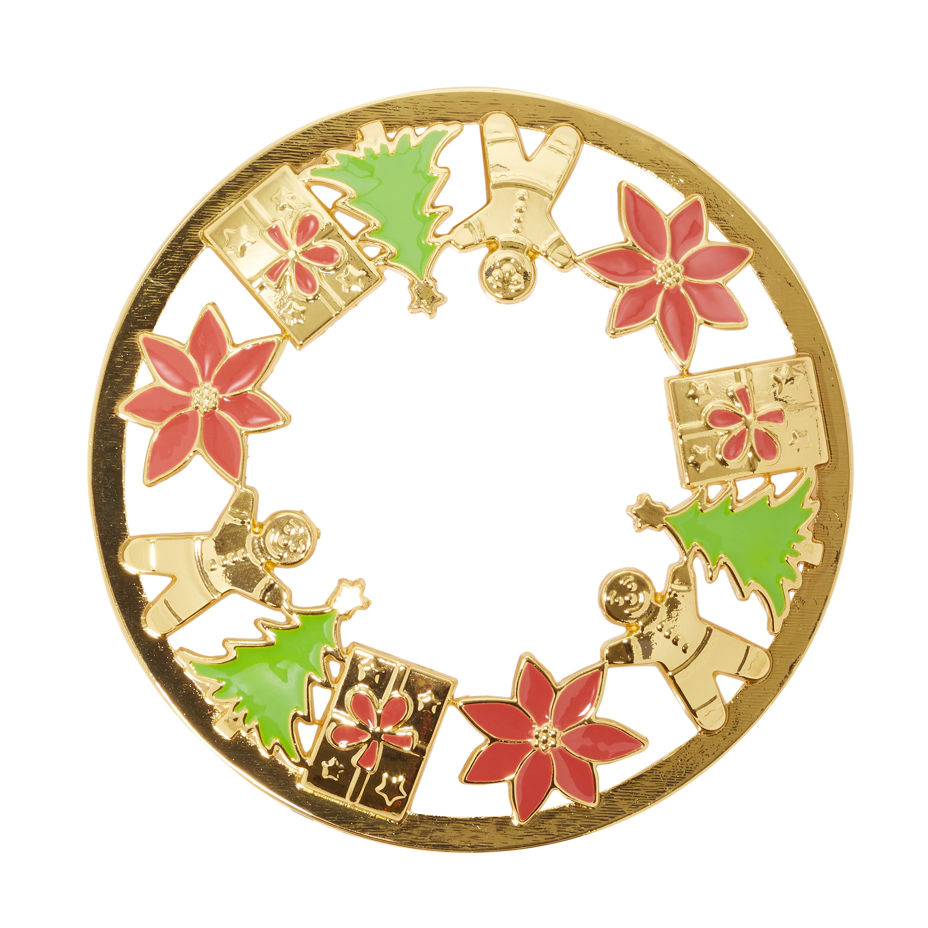 Merry Poinsettia IllumaLid® Jar Candle Topper IllumaLid® Jar Candle