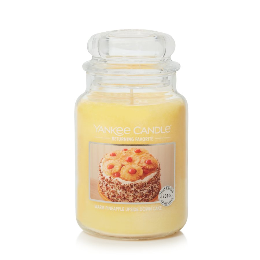 returning favorite warm pineapple upside down cake original large jar candle