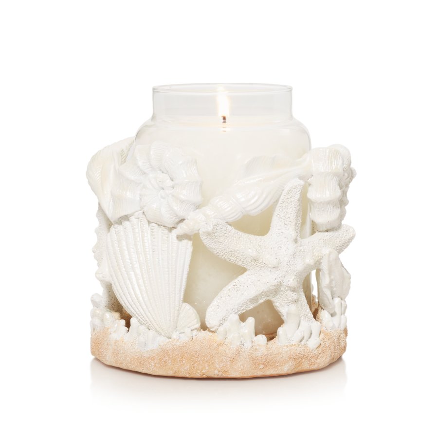 seashells jar candle holder