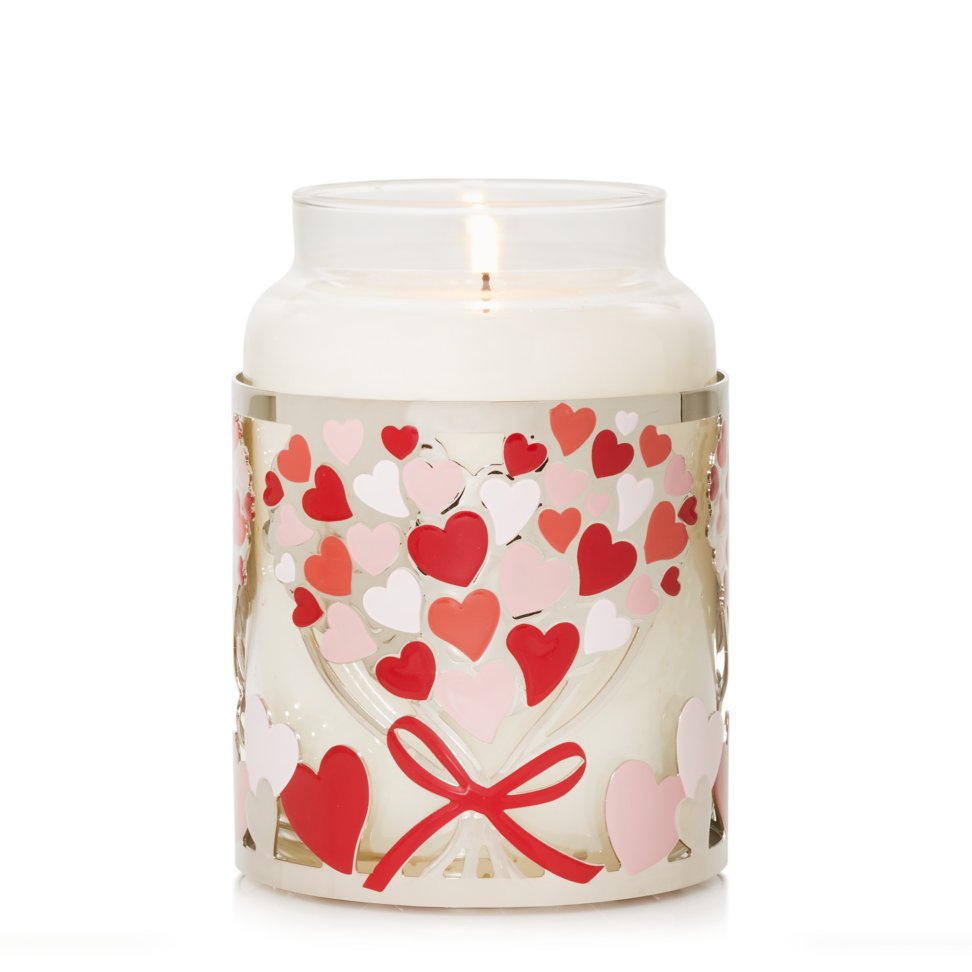 valentines day bouquet jar candle holder