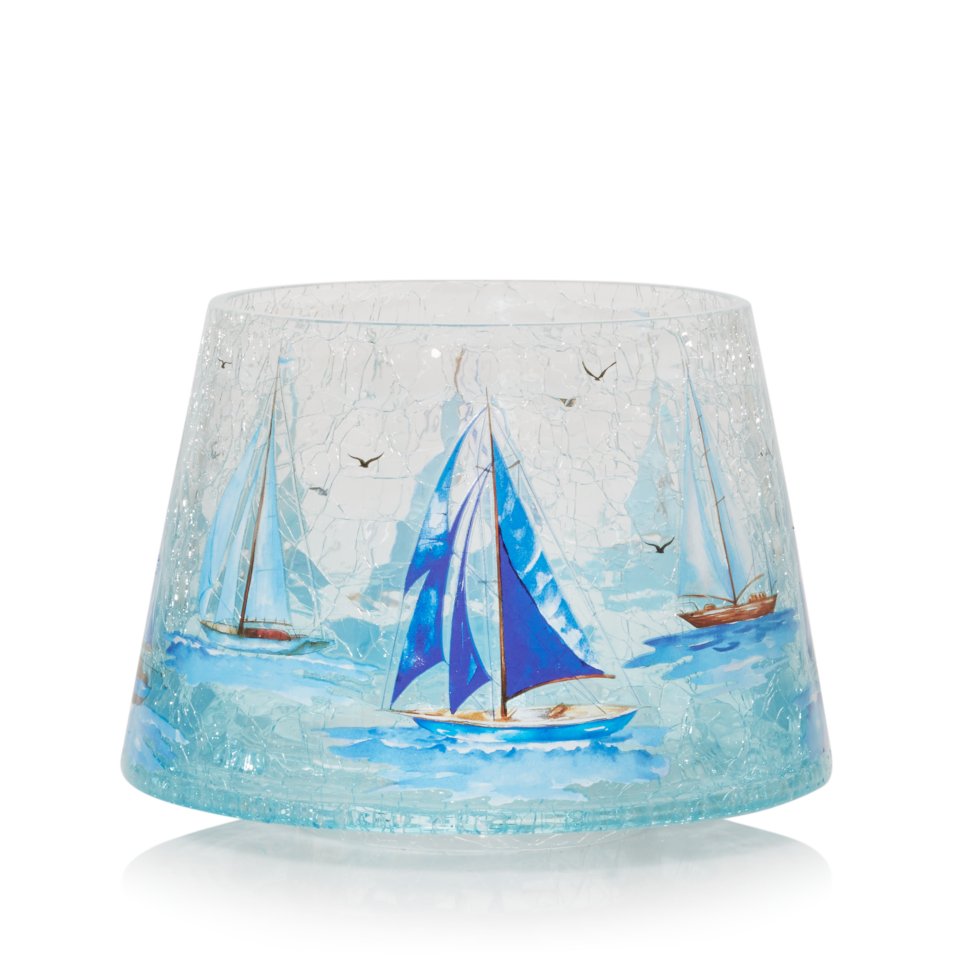 sailboats jar candle shade