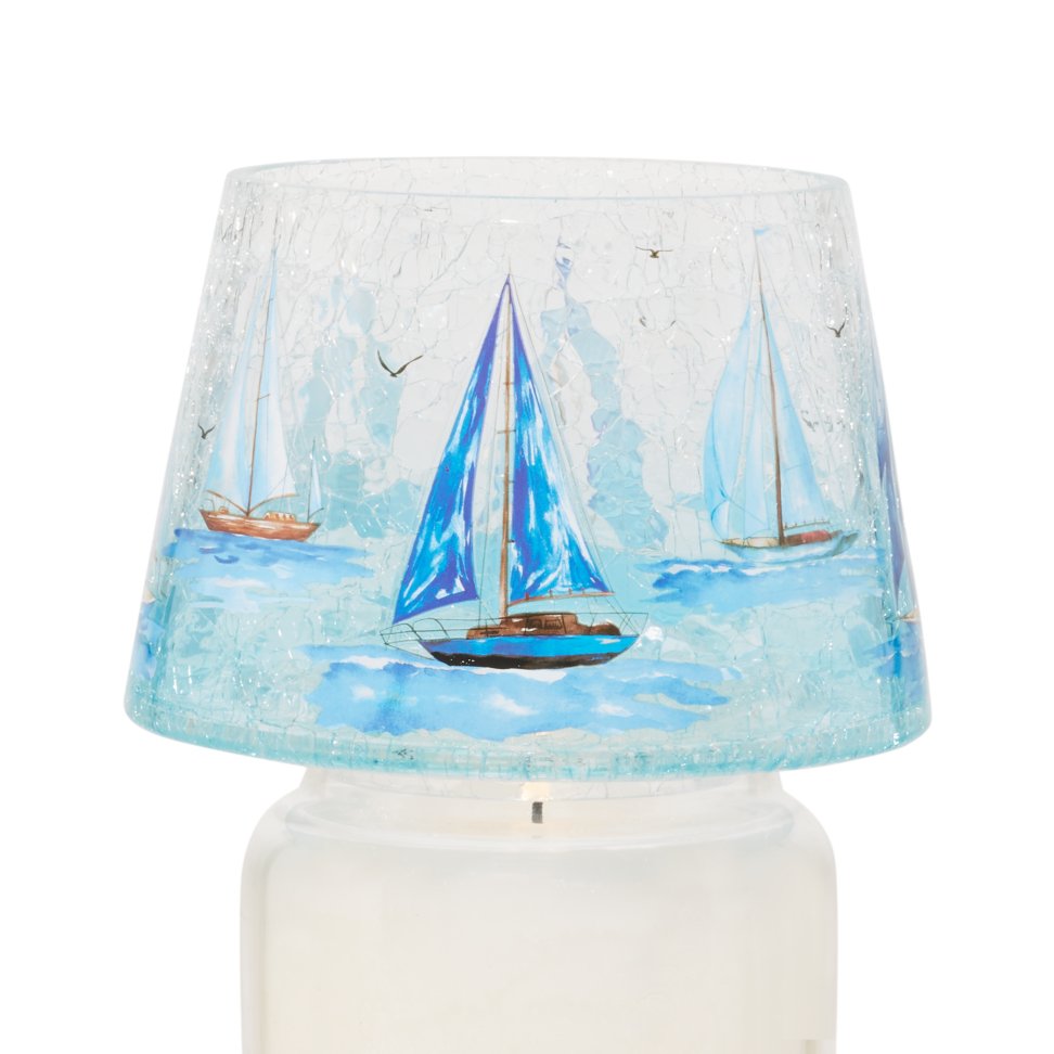 sailboats jar candle shade