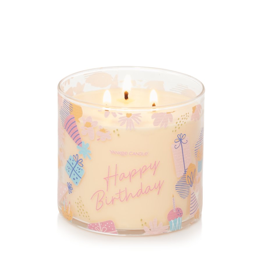 Happy Birthday 3-Wick Candle