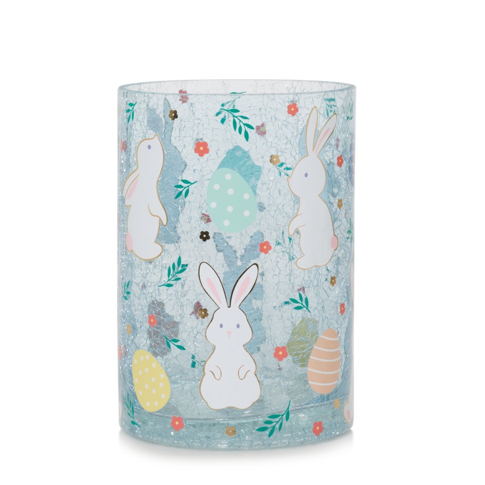Bunnies Glass Jar Candle Holder