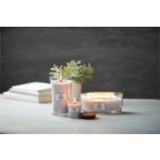 smoked jasmine mini and large hourglass and ellipse candle on table image number 4