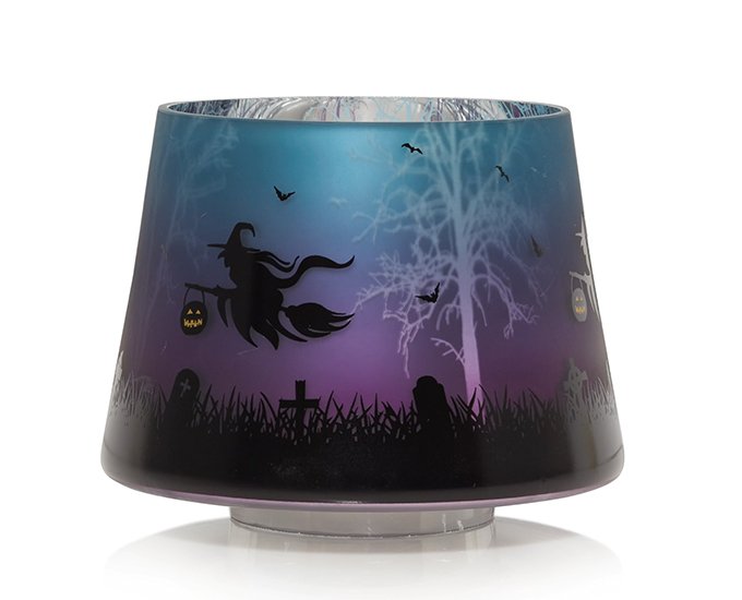 Yankee Candle's Halloween Jar Candle Shade with Flying Witches