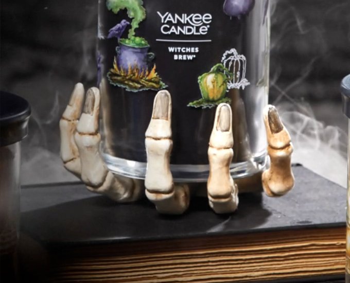Yankee Candle's Skeletal Halloween Hand Jar Candle Holder