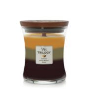autumn and apple basket and mums medium hourglass trilogy candle