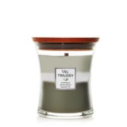 evergreen and wood smoke and frasier fir medium hourglass trilogy candle image number 1