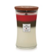 crimson berries and frasier fir and white teak large trilogy jar candle
