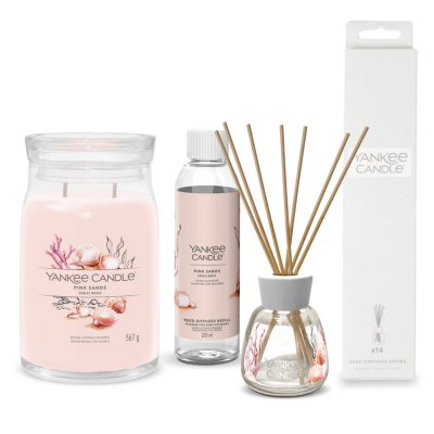 Signature 4 Piece Reed Diffuser & Candle Set - Pink Sands