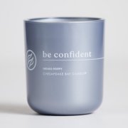 chesapeake bay candle intentions collection be confident indigo poppy medium two wick candle in a white backdrop image number 1