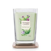 cactus flower and agave large 2 wick square candle