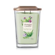 cactus flower and agave large 2 wick square candle image number 1
