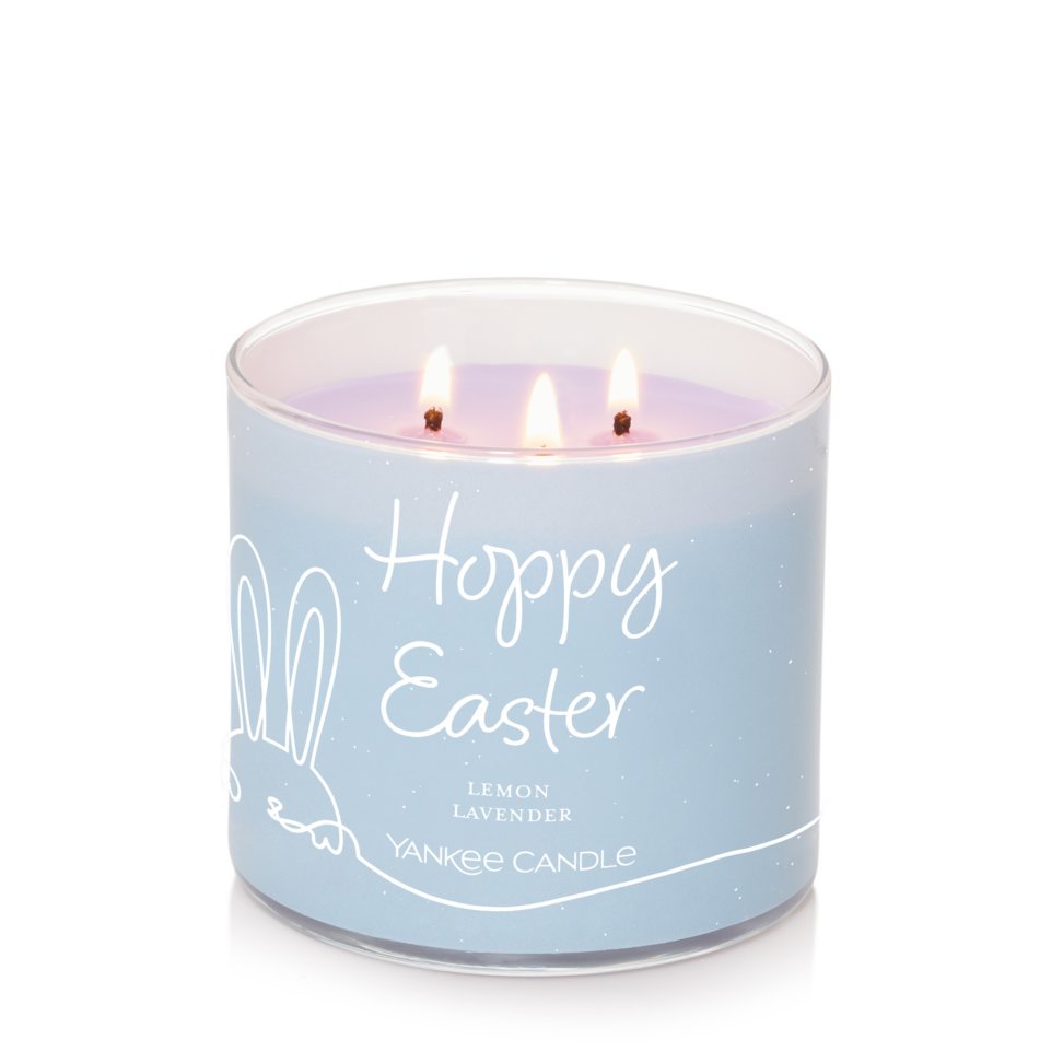 happy easter lemon lavender 3-wick candle