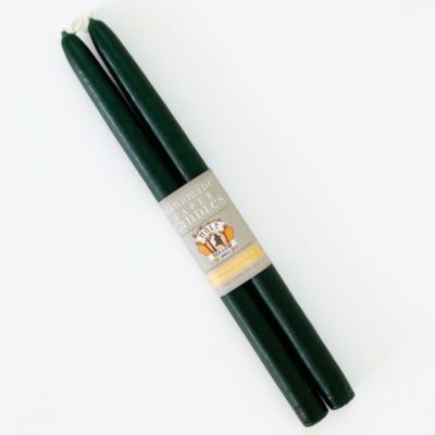 Handmade Unscented Green - 12" Tapers