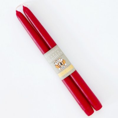 Handmade Unscented Red - 12" Tapers
