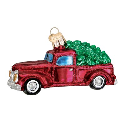 Truck with Christmas Tree Ornament