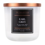 earl grey soy wax blend scented candle with lid image number 1