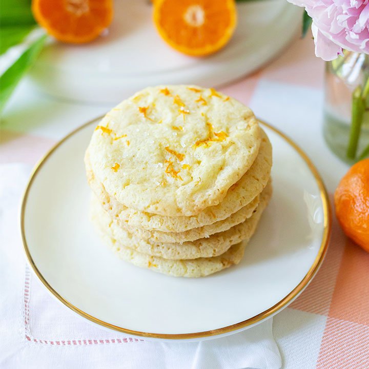 cookies on plate in dining setting