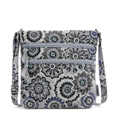 Triple Zip Hipster Crossbody Bag