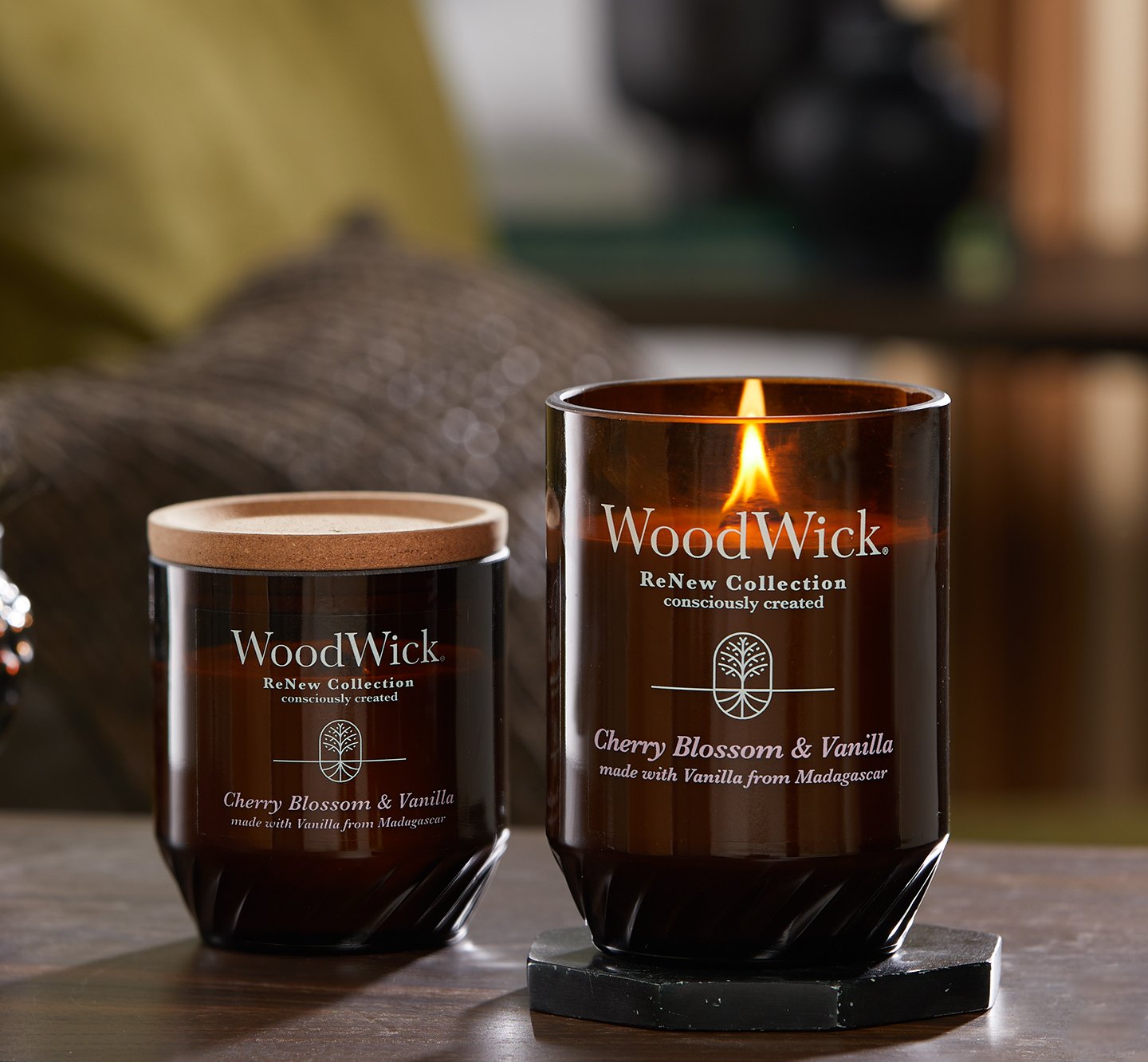 This Woodwick candle that smells and sounds like a crackling fire