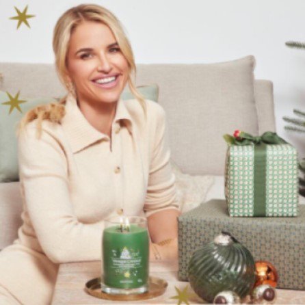 Vogue Williams with the Shimmering Christmas Tree candle