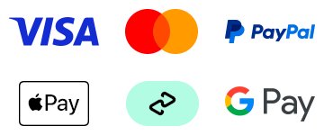 Logos of the payment types that are accepted