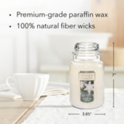 sparkling snow original large jar candle with product information image number 4