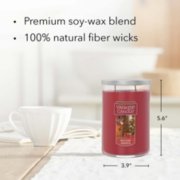 holiday hearth large two wick tumbler candle with product information image number 4