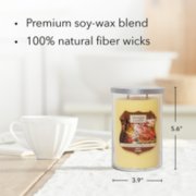 sunlit autumn large two-wick tumbler candle with product information image number 3
