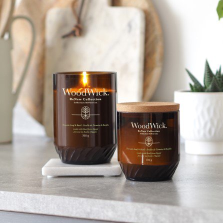 Woodwick Wood Smoke candela profumata con stoppino in legno